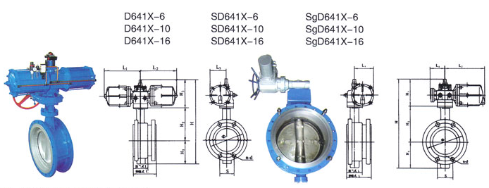 氣動(dòng)雙向法蘭蝶閥操作圖